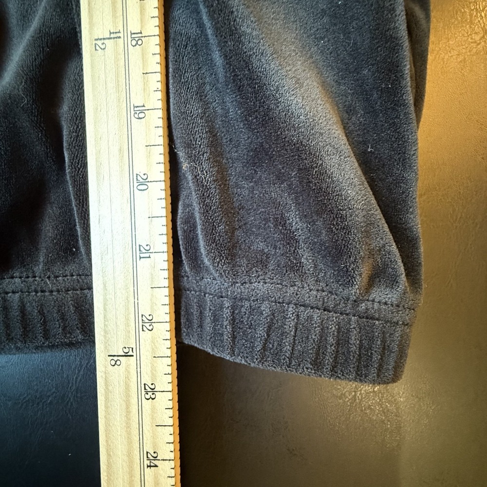 Fila Women's Black Long Sleeve Velour Quarter Zip Pullover Hoodie Size‎ Small - Picture 11 of 14